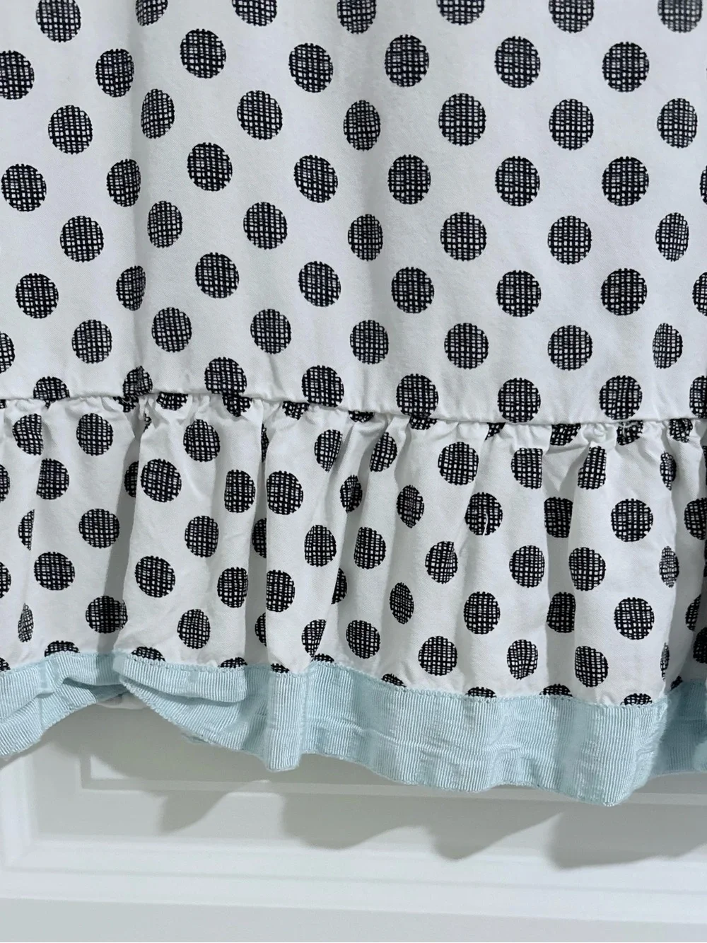 Gymboree White Polka Dot Tank Top with Black Trim. Girls size 8